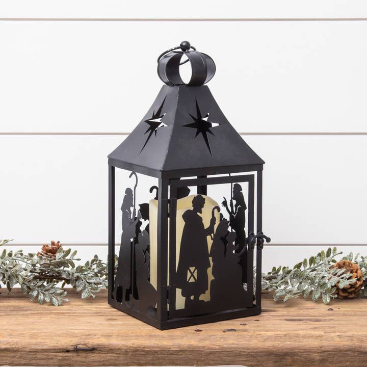 Audrey's Home & Gift - Vente Lanternes - Lanterne Silhouette de la Nativité (PC)