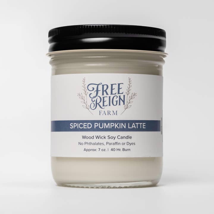 Free Reign Farm - Wholesale Jar/Filled Candle - NEW 7oz Wood Wick Soy Candles23