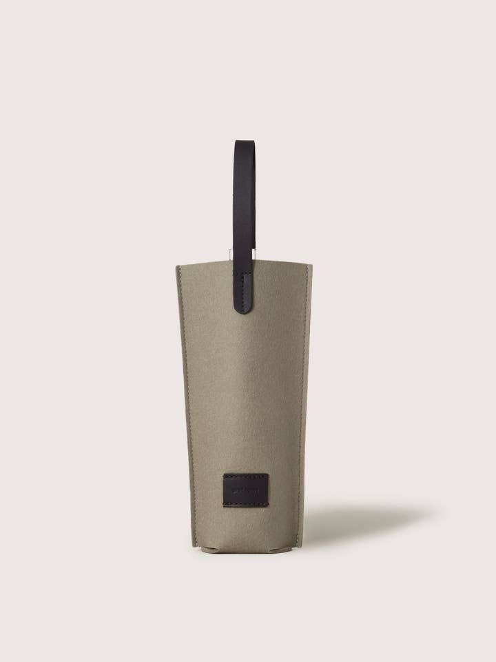Hana Merino Wool Bottle Bag - Clay Black for wholesale by Graf Lantz