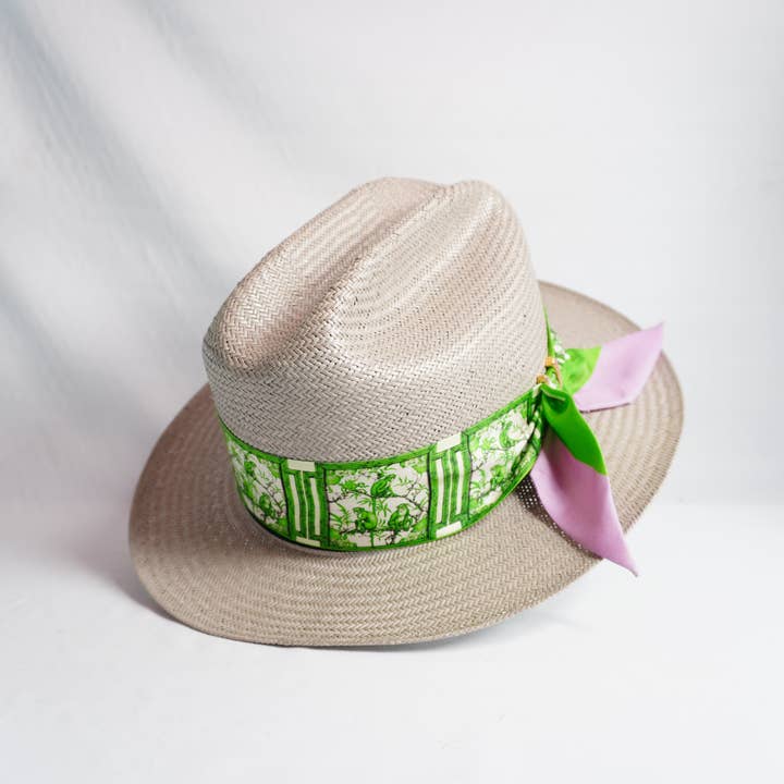 Hampton Road Designs - Wholesale Scarf - Women's - Chinoiserie Monkeys (Green) Twillionaire Set (WS)2