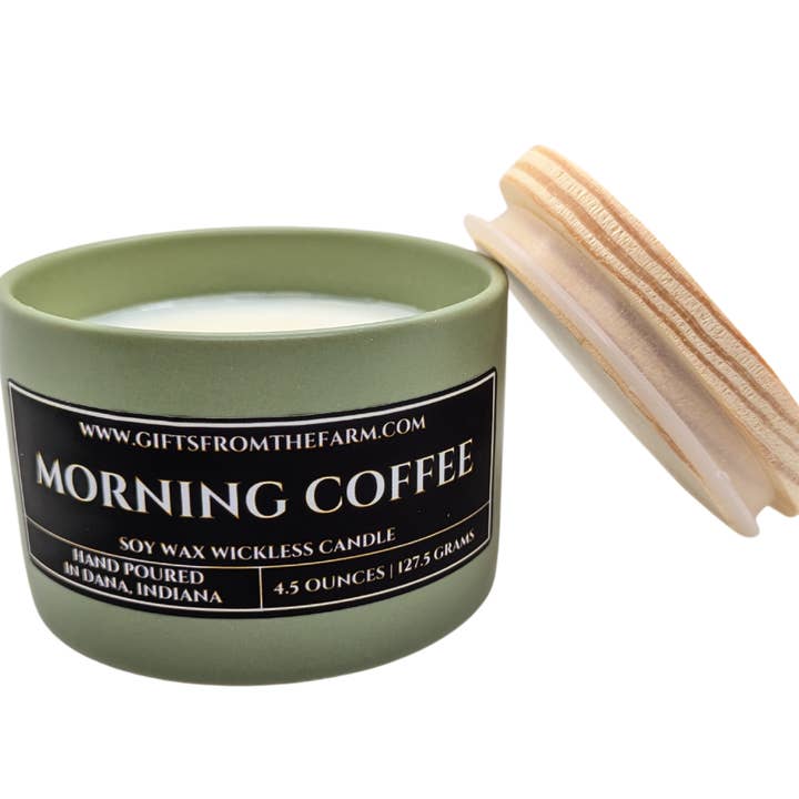 Bougie sans mèche Morning Coffee pour la vente par Gifts From The Farm