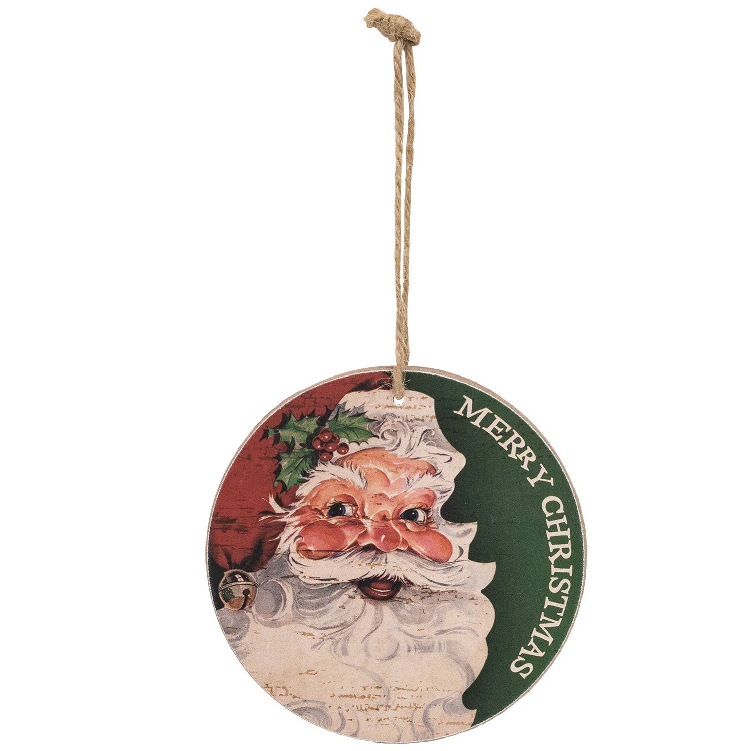 The Hearthside Collection - Wholesale Ornament - Vintage Santa Cheer Round Ornament - 3 Asstd.1