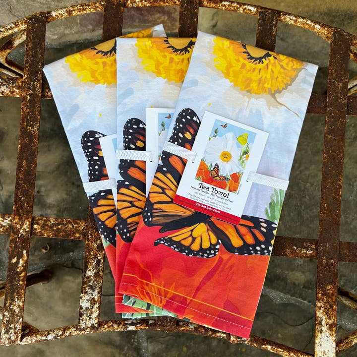 The Red Barn Press - Wholesale Tea Towel - Tea Towel | California Poppies1