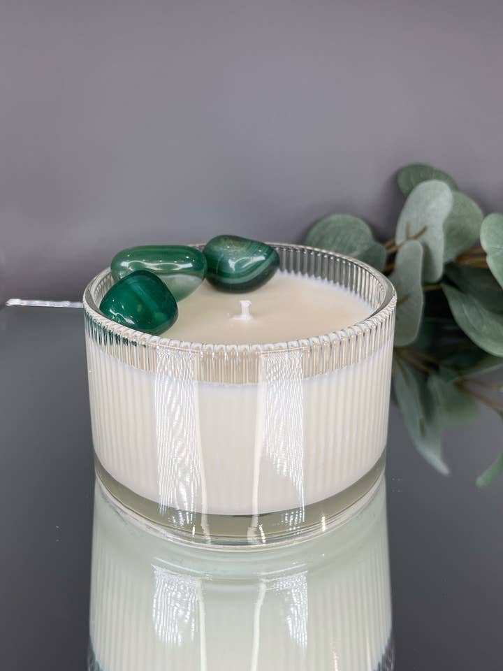 AGATE VERTE | Jarred Essence pour la vente par Chill Flame Candle Studio
