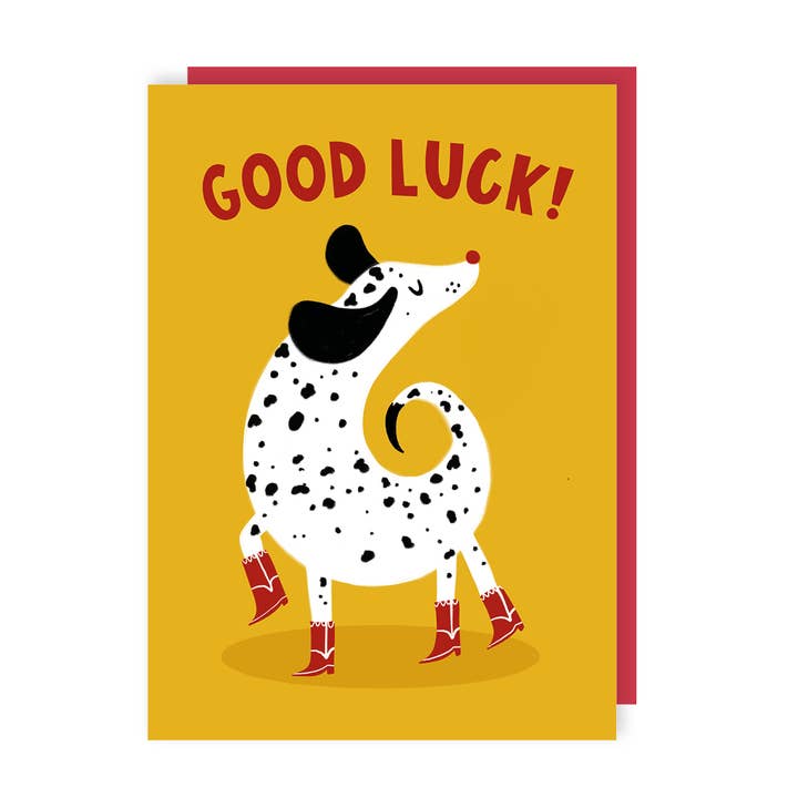 Dalmatian Good Luck Card for wholesale by Lucy Maggie Designs