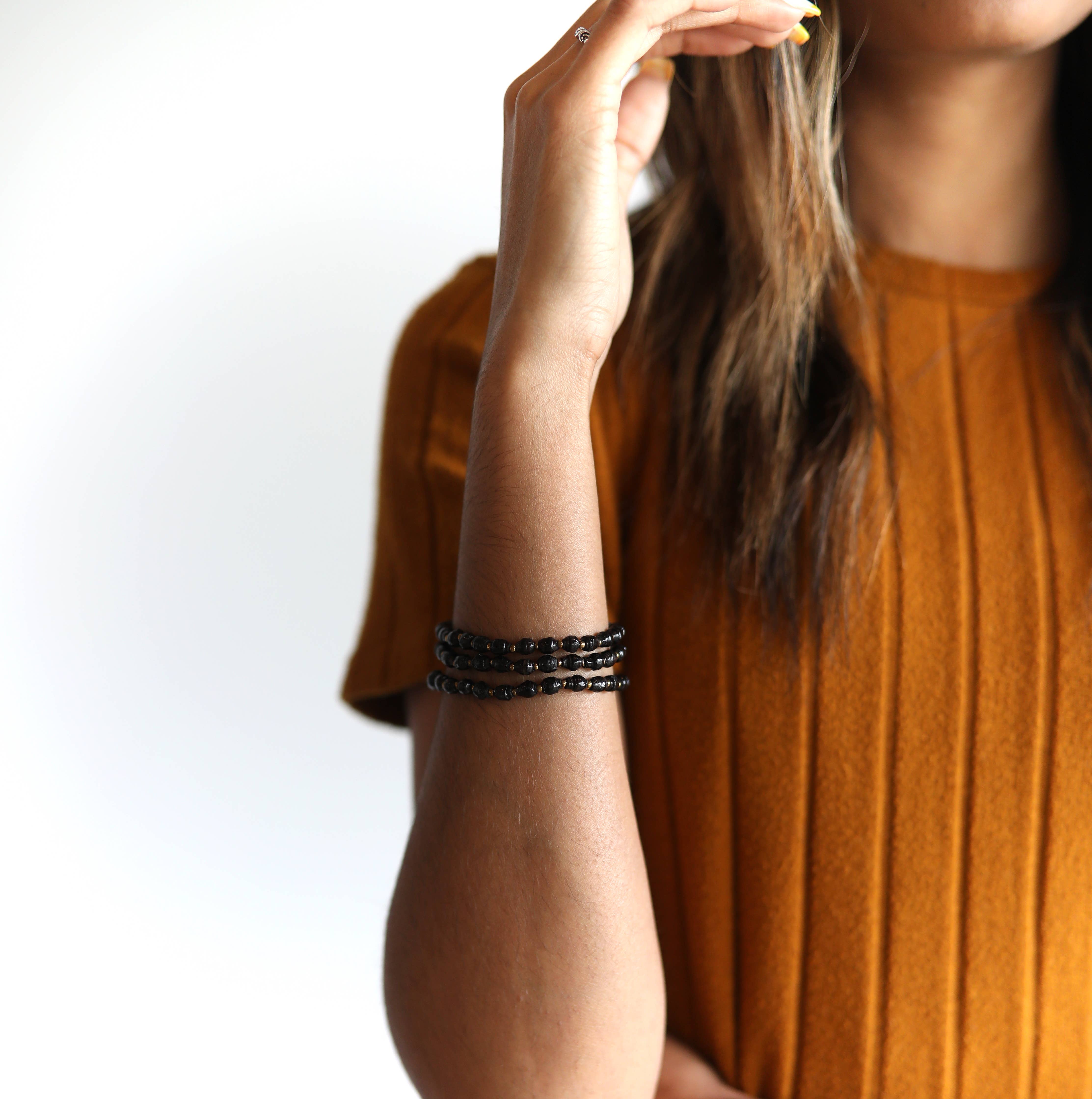 Ornaments 4 Orphans - Wholesale Beaded Bracelet - Maasai Paper Bead Bracelet5