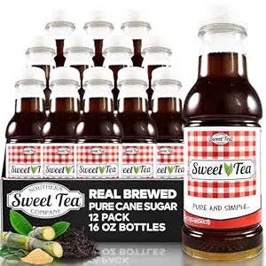 Thé sucré du Sud véritablement infusé - Hospitalité authentique | Southern Sweet Tea Co. | Pack de 12 bouteilles de 16 oz pour la vente par Southern Sweet Tea Company