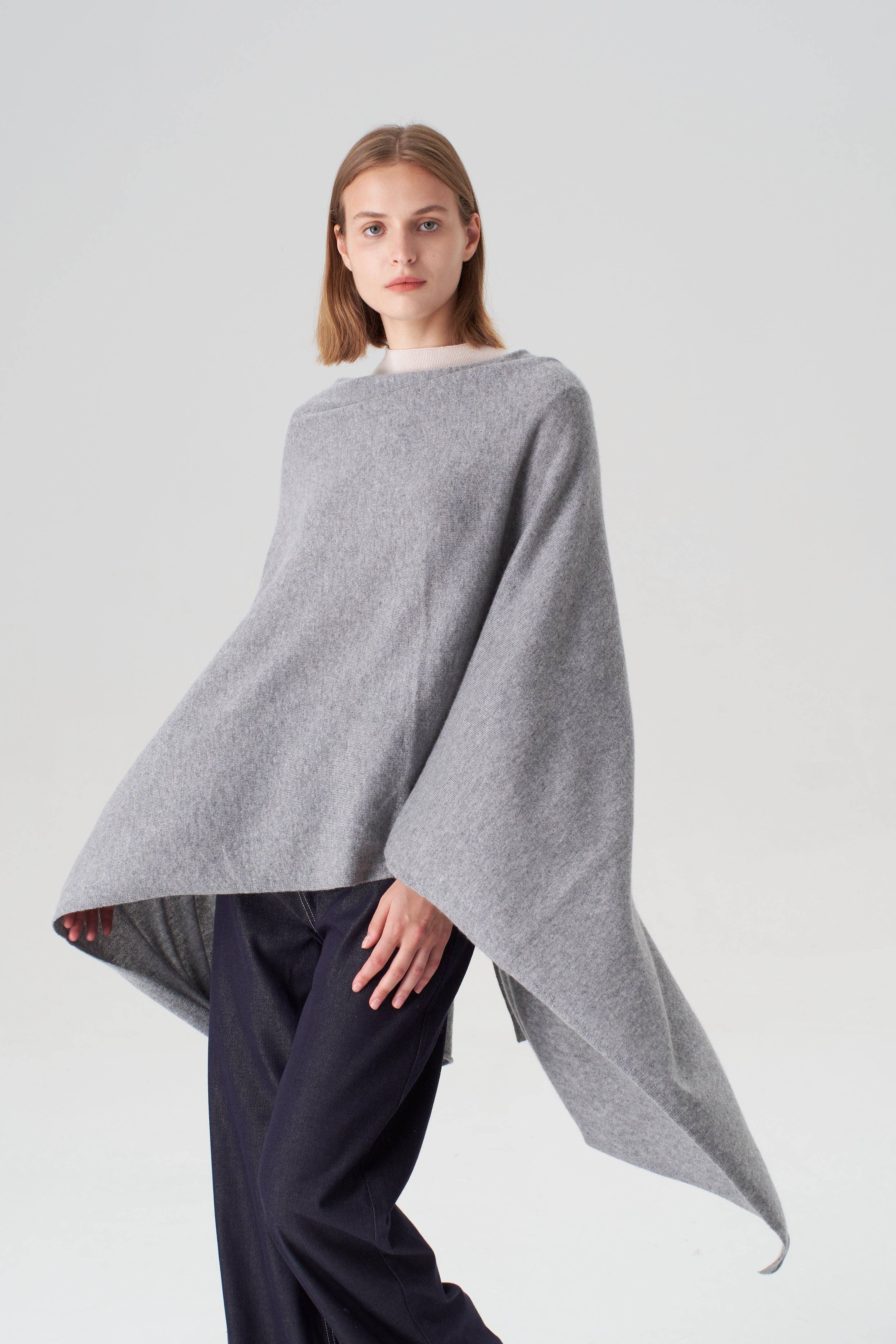 Pure Cashmere Travel Wrap - Grey for wholesale on Faire2