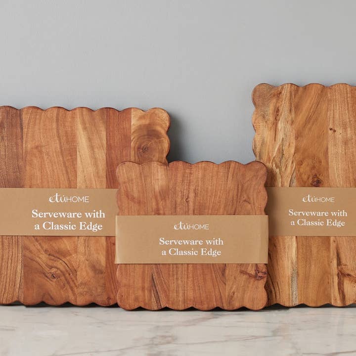 etúHOME - Wholesale Cutting Board - Scalloped Cutting Board, Large Square7