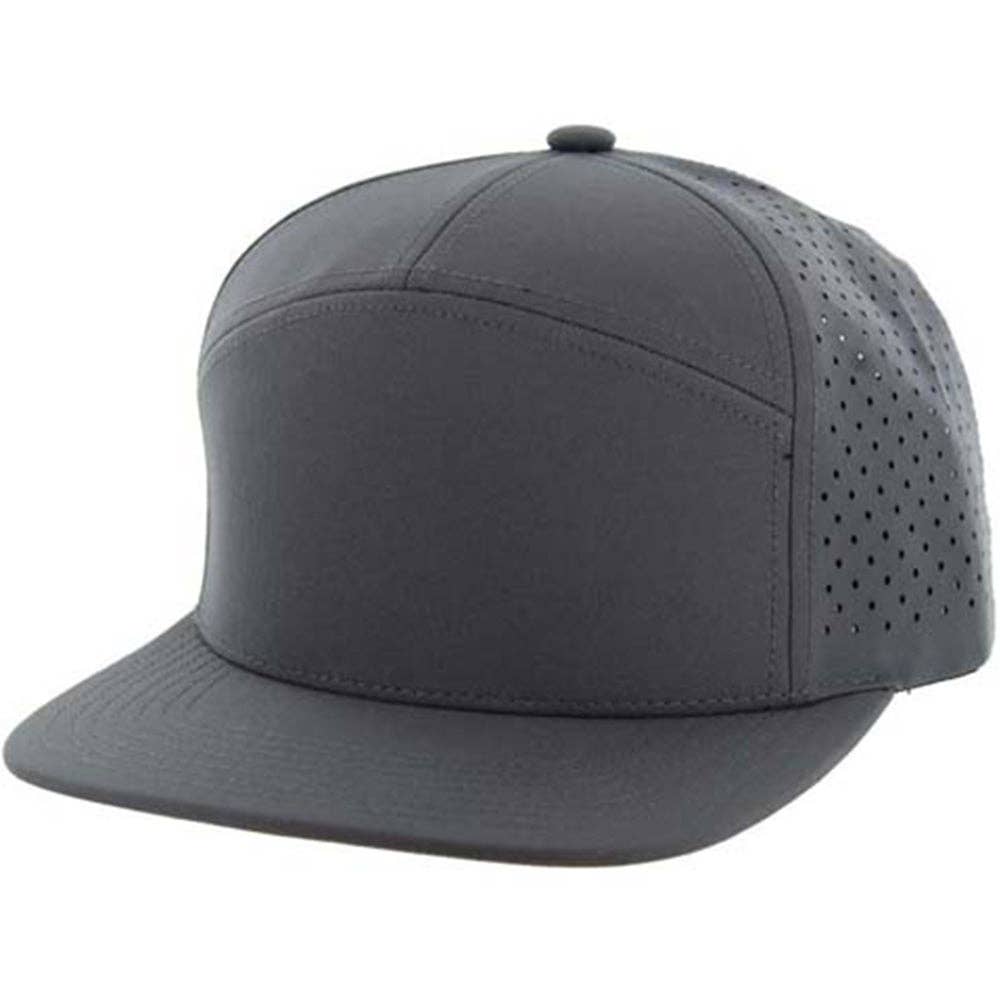 Zion Brand - Wholesale Flat Brim Cap - Unisex - BLANK 7 PANEL HYDRO SNAPBACK CAP13