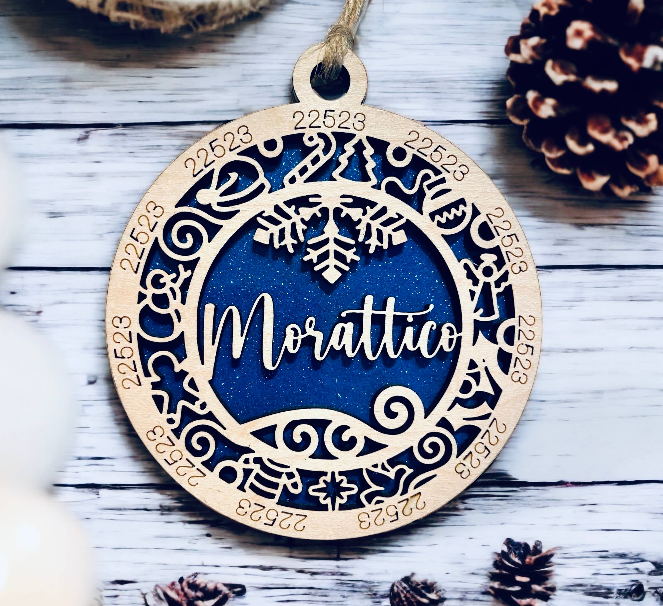 Rag Crazy Creates - Wholesale Ornament - Custom Hometown Zip Code Ornaments4