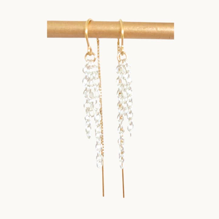 Sunray Mixed Metals Ear Threader Earrings for wholesale by fortenna