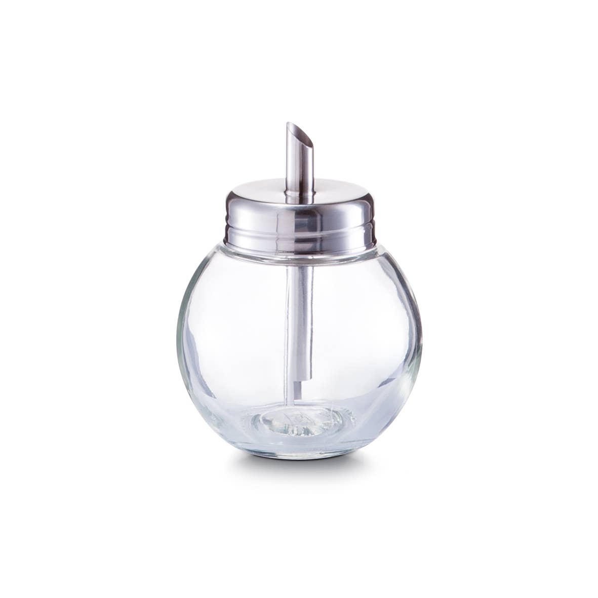 transparent Sugar shaker, glass/stainless steel for wholesale on Faire