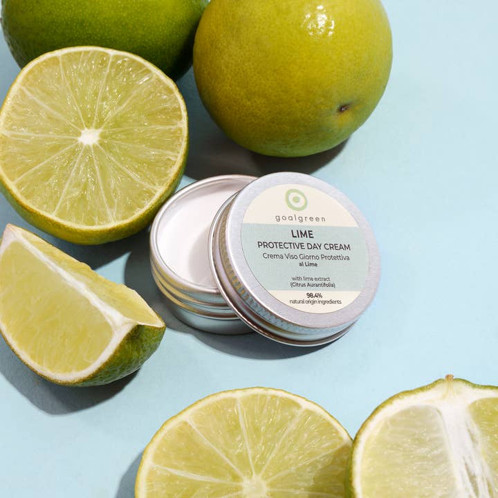 GoalGreen - Wholesale Facial Moisturizer - Lime protective day face cream 15 ml Made in Italy2
