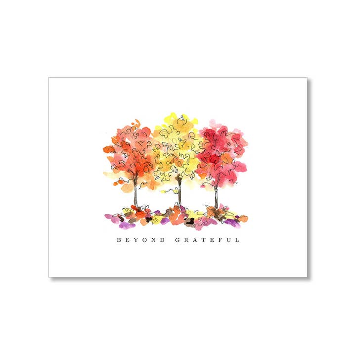 "BEYOND GRATEFUL" THANK YOU CARD for wholesale by LO in LONDON®