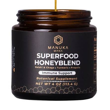 Superfood Honeyblend (Lions Mane, Chaga, Reishi) for wholesale by Manuka Mana
