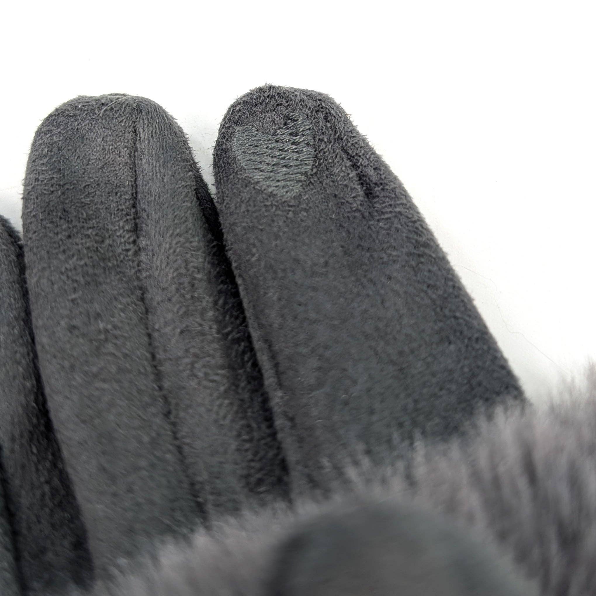 Black Ginger – wholesale Gloves – Women's – Super Fluffy Faux Fur Two in One Gloves - Dark Grey5