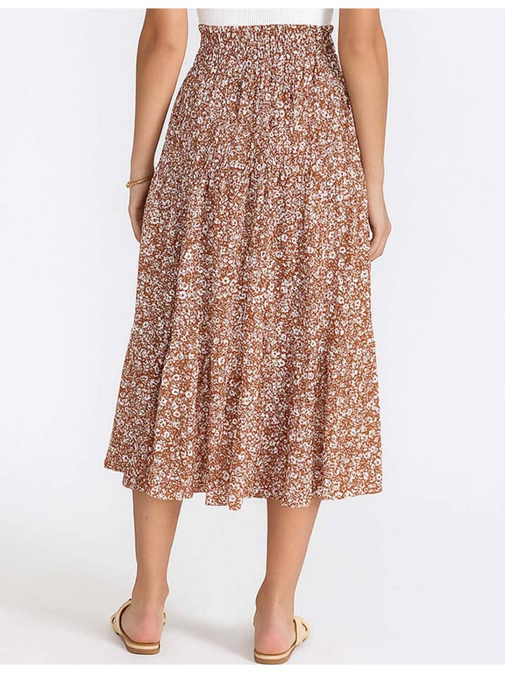 Sweetkama - Wholesale Skirt - Women's - Ladies Boho Elastic Waist Ruched Drawstring Skirt15