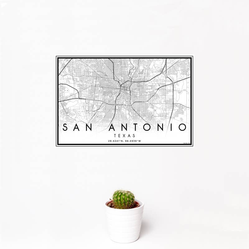 JACE.design - Wholesale Art Print - San Antonio TX Map Print Classic1