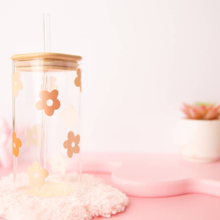 Kvadratisk Boho Blomma Glas för wholesale av Darling Doe Designs