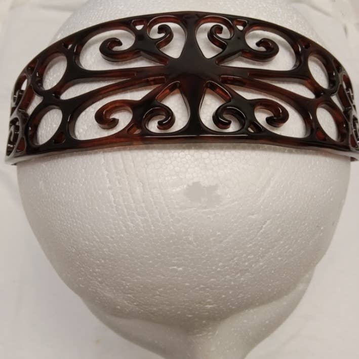 Exotic TortoiseShell 1.5"Wide Headband France Made byCaravan for wholesale by CARAVAN J NAHON IMPORT