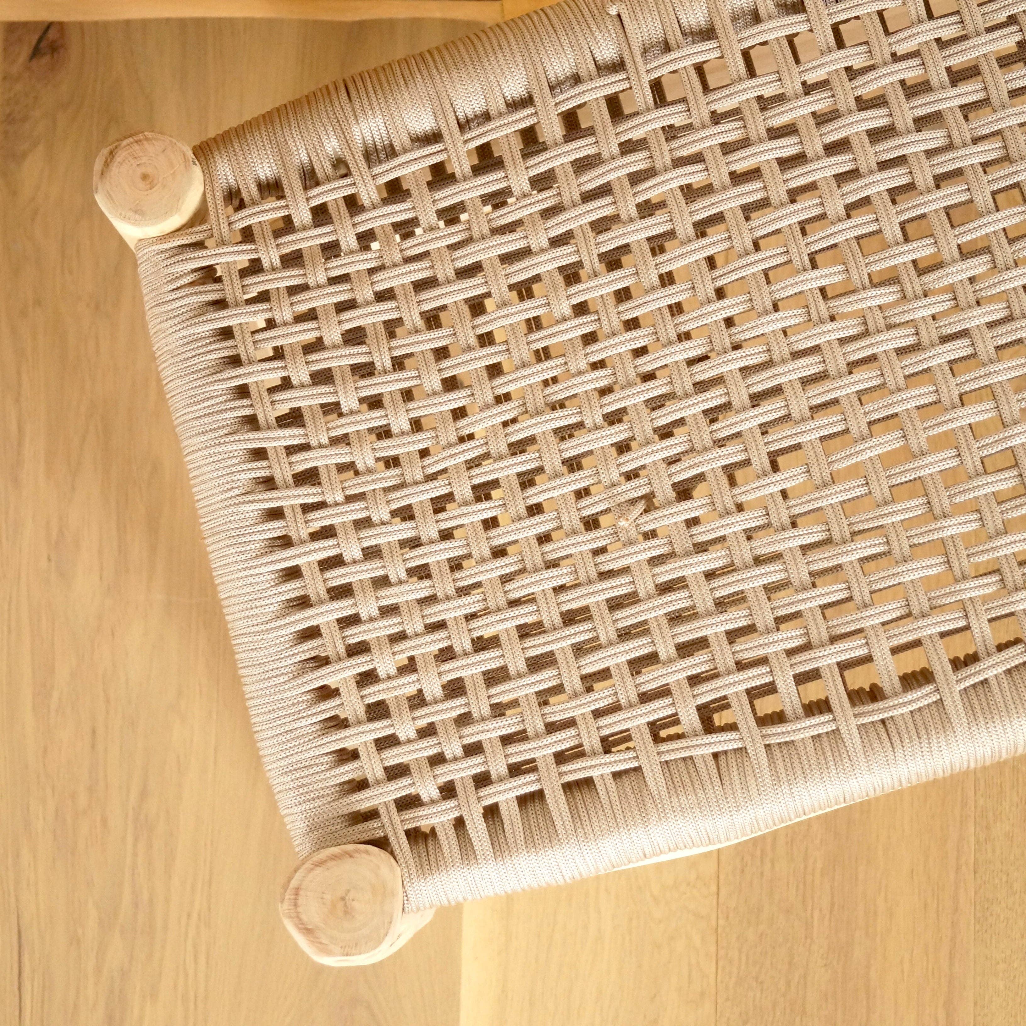 Bohome Living - Wholesale Bench - Wooden bench with beige nylon seat2