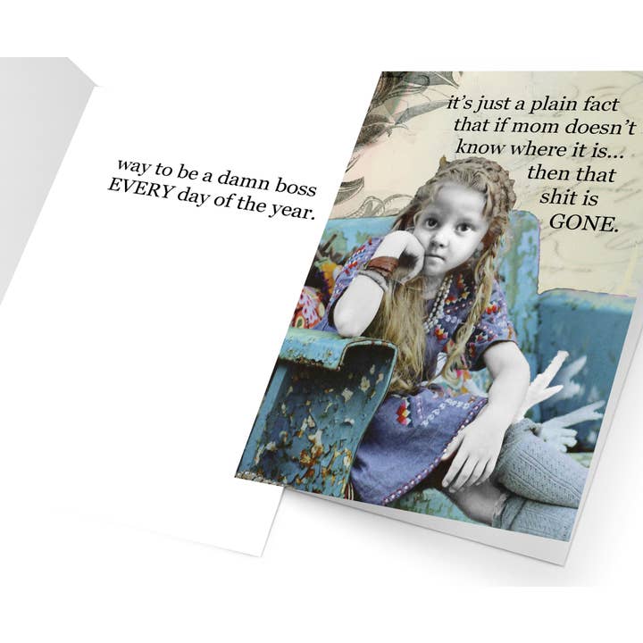 Erin Smith Art - Wholesale Everyday Greeting Card - 504 Shit is Gone Greeting Card