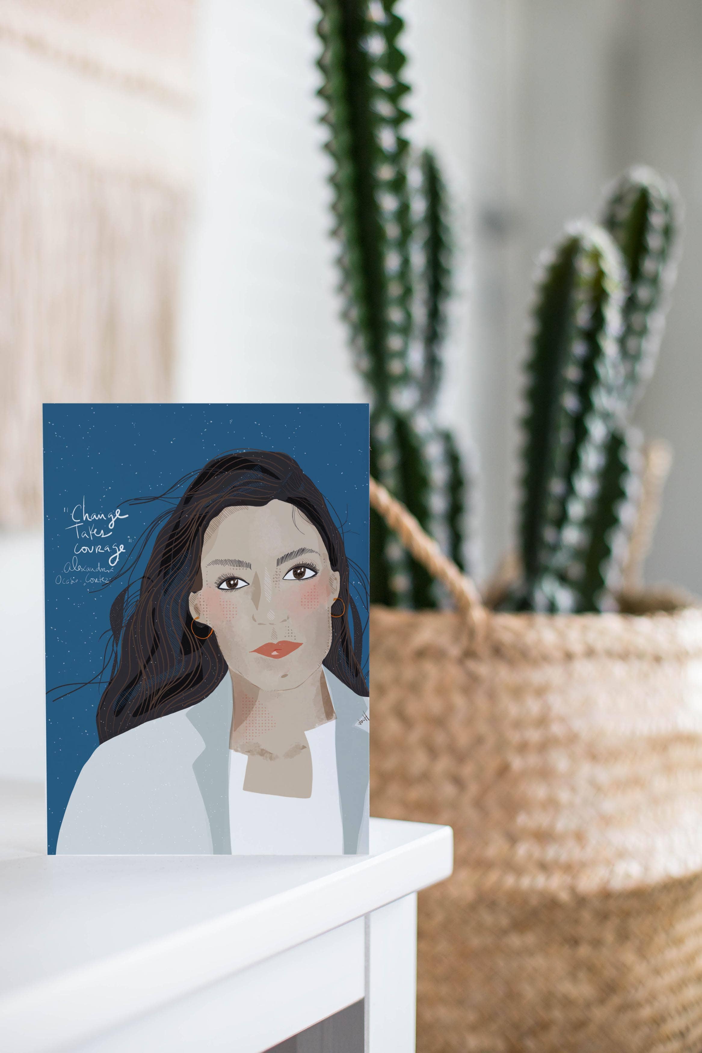 Violet Red Studio - Wholesale Everyday Greeting Card - Alexandria Ocasio Cortez  0