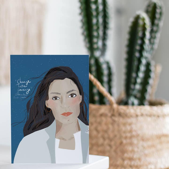 Violet Red Studio - Wholesale Everyday Greeting Card - Alexandria Ocasio Cortez