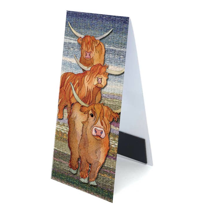 Highland Coo Magnetic Bookmark for wholesale by Emma Ball Ltd