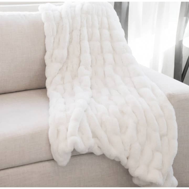 Everyday Cozy Living - Wholesale Throw Blanket - Cozy Faux Fur Throw- Multiple Colors 50" x 60"