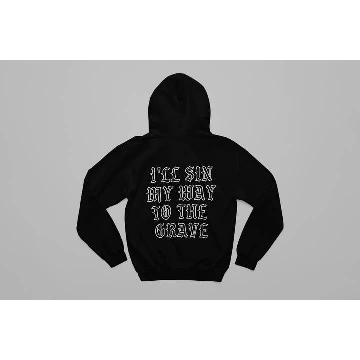 Wickedly Divine Shop - Venta al por mayor Sudadera con capucha - Unisex - Sudadera con Capucha Unisex Gótica Alternativa Grunge "I'll Sin My Way"