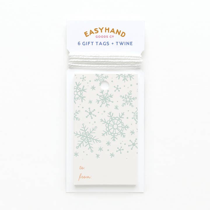 Snowflakes cadeau-tag voor wholesale door Easyhand Goods – formerly Onderkast