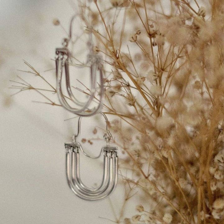 Arco Hoops - orecchini fatti a mano in argento per la vendita all'ingrosso da parte di ocuel UG (haftungsbeschränkt)