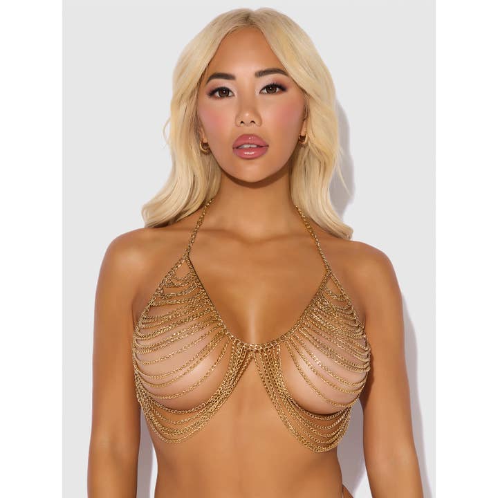Guld Chain Drape Bralette i kæde for engroshandel på Faire2