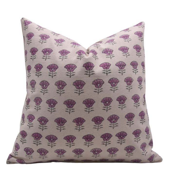 Housse de coussin en toile de canard à imprimé floral - Kohinoor pour la vente par Fabdivine