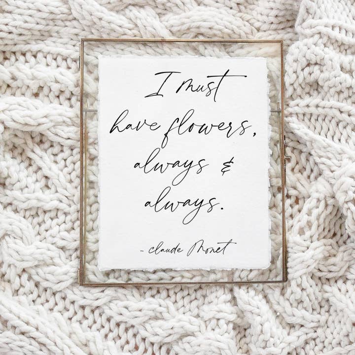 Glass Table Frames & Cards - I Must Have Flowers | for wholesale by DWELL Home Shoppe