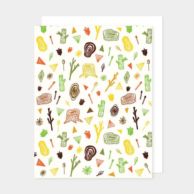 Carte de voeux de camping pour la vente par LKD - Lily Kao Design