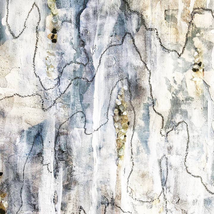 Animal Or Mineral - Abstract Mixed Media Print for wholesale by Jennifer Lorton Art