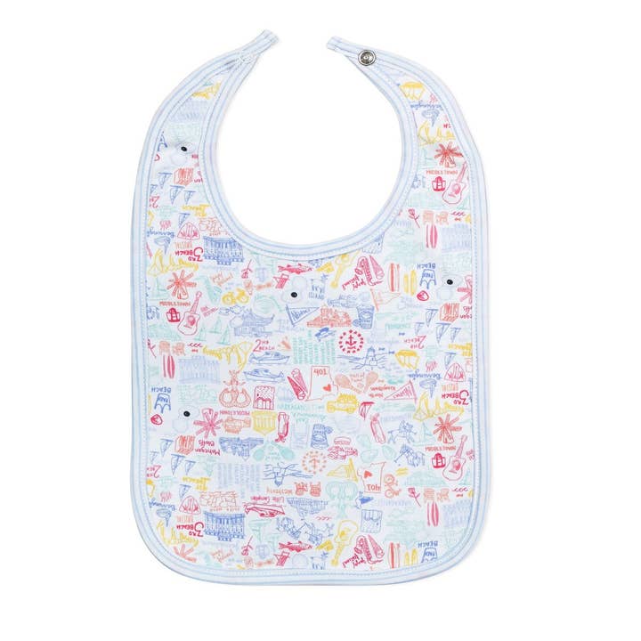 Rhode Island Round Baby Bib for wholesale by Joy Street