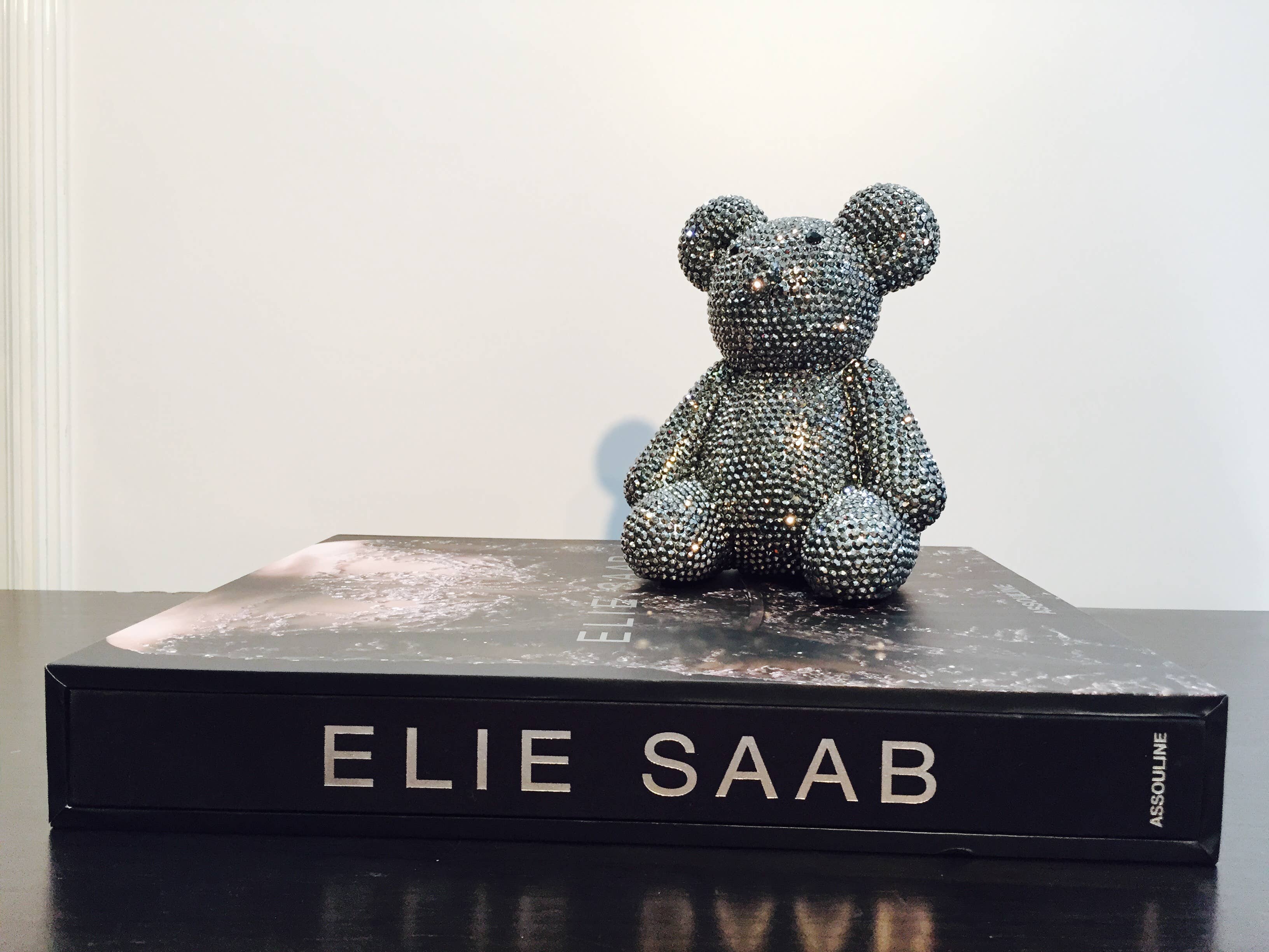 Interior Illusions Plus - Wholesale Money/Piggy Bank - Graphite Rhinestone Bear Piggy Bank  - 8" tall1