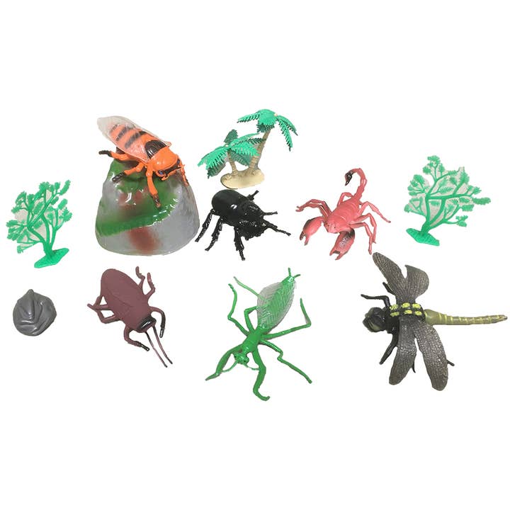 Texas Toy Distribution - Wholesale Figurine Toy - Kids - Insects 5" Figurine Bug Toys in Bucket - Creepy, Crawly Fun!
