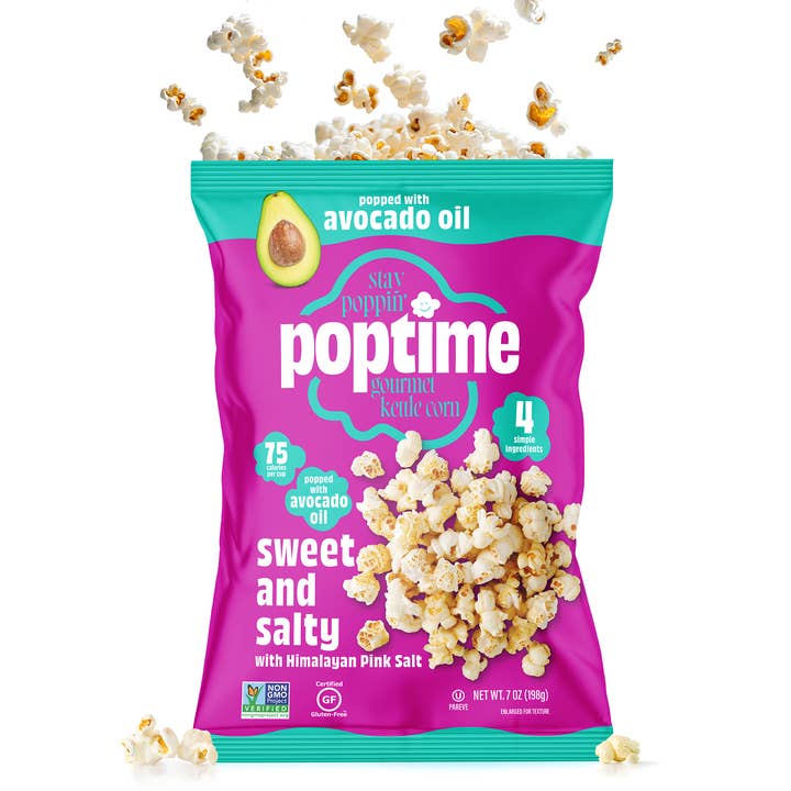 Poptime Sweet & Salty Kettle Corn Popcorn Snack Bags for wholesale by POPTime Snacks