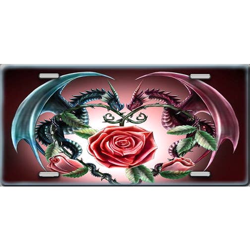 Dragon Heart Rose nummerplade for engroshandel hos Make It Yours