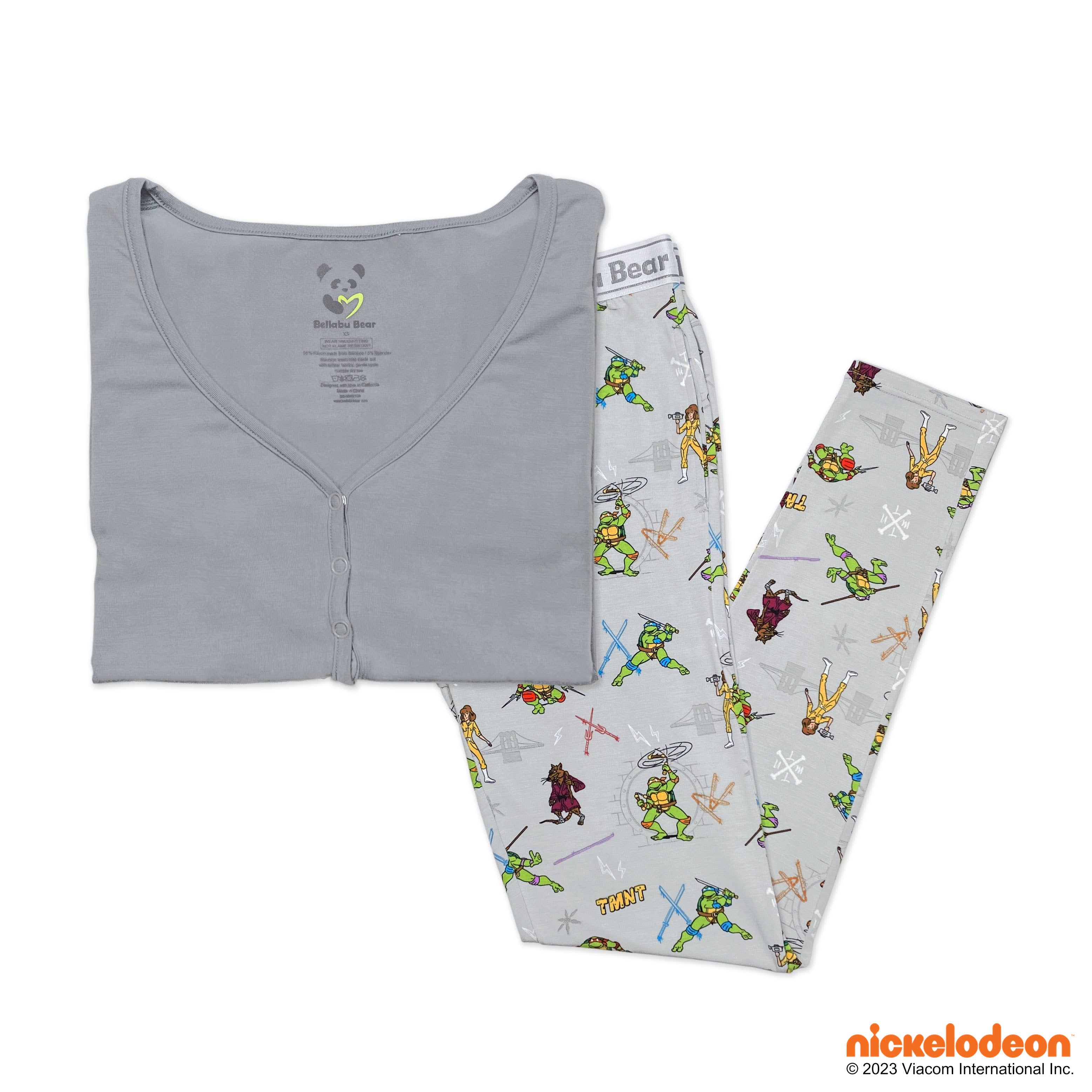 Bellabu Bear – Conjunto de pijama - Mulher por atacado – Pijama Clássico de Bambu das Tartarugas Ninja Adolescentes Mutantes para Mulher0