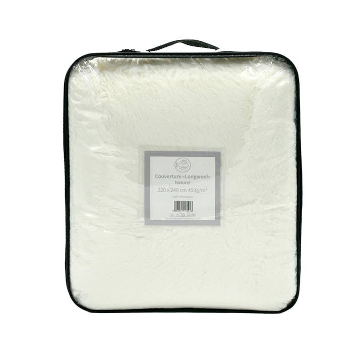 Le comptoir de la plage - Wholesale Bedding Blanket - Long pile faux fur throw 220x240cm - Natural longwool