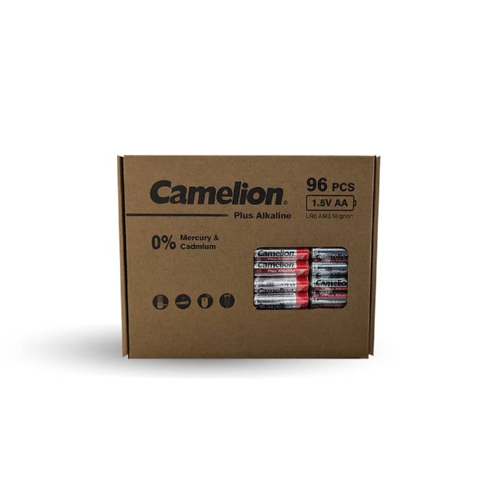 Camelion Battery - Wholesale Retailer display – Paper & novelty - Camelion AA Plus Alkaline 96Pk Box Counter Display (4pk)6