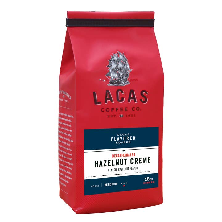 Hazelnut Cream Decaf 12 oz. for wholesale by Lacas Coffee