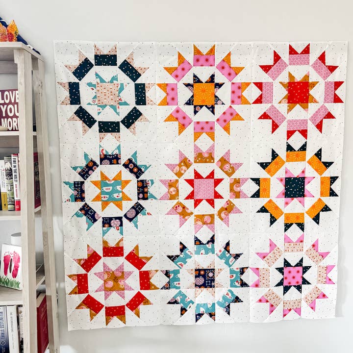 QuiltCakes - Wholesale Craft sewing kit - Star Go Round Quilt Pattern Printed 3