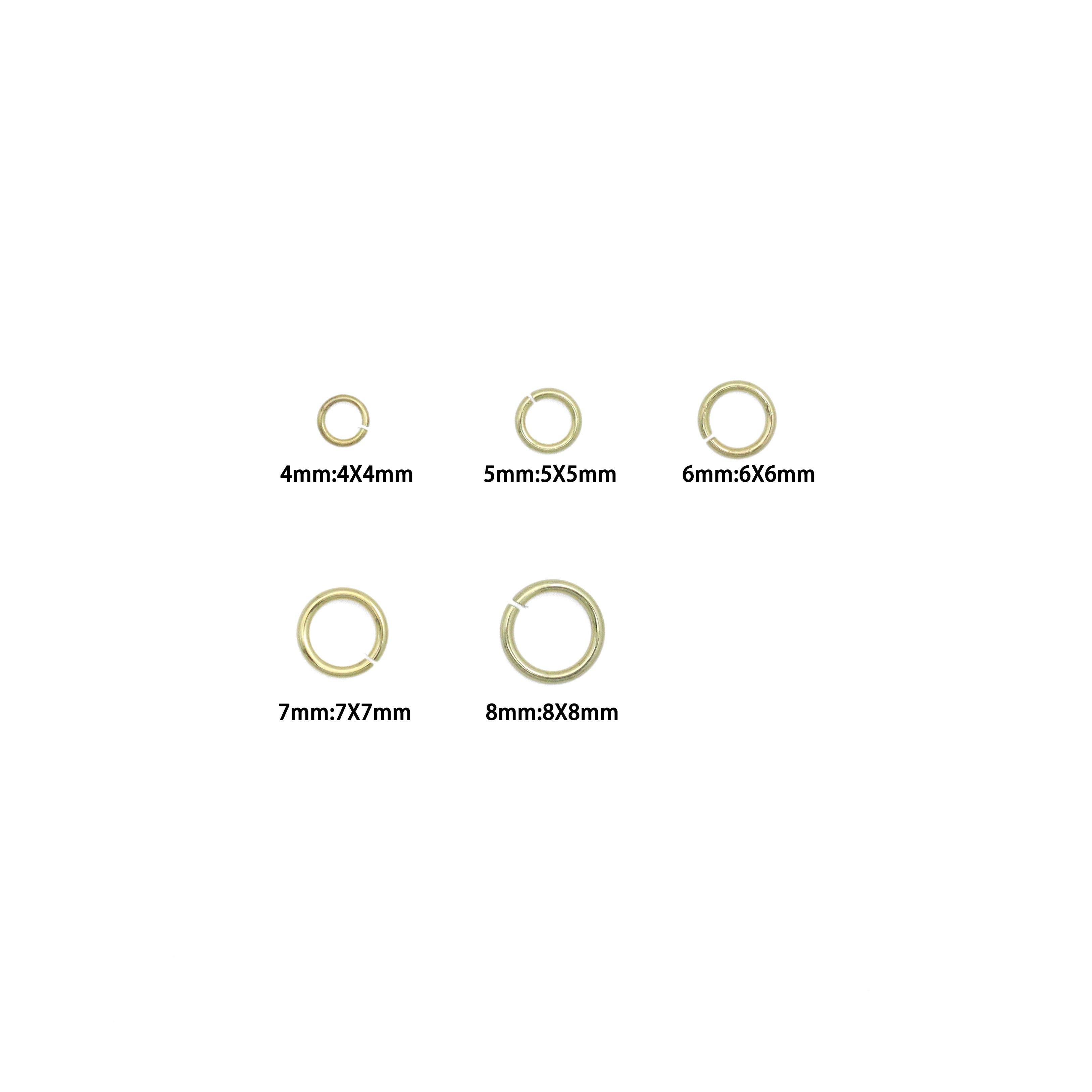 BestBeads&Beyond - Wholesale Clasp - 50pcs Slippy Gold Round Jump Ring , Sku#LX8913